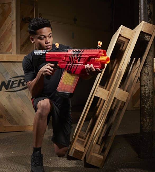This Kid Wins Nerf Blaster Nerf Rival Khaos MXVI-4000 Blaster (Red)