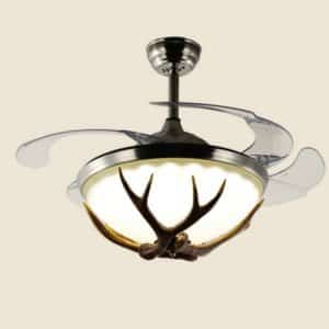 Retro Restaurant Antler Fan Chandelier