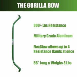 Gorilla Bow Portable Home Gym Resistance Band System | Weightlifting & HIIT Interval Training Kit | Full Body Workout Equipment