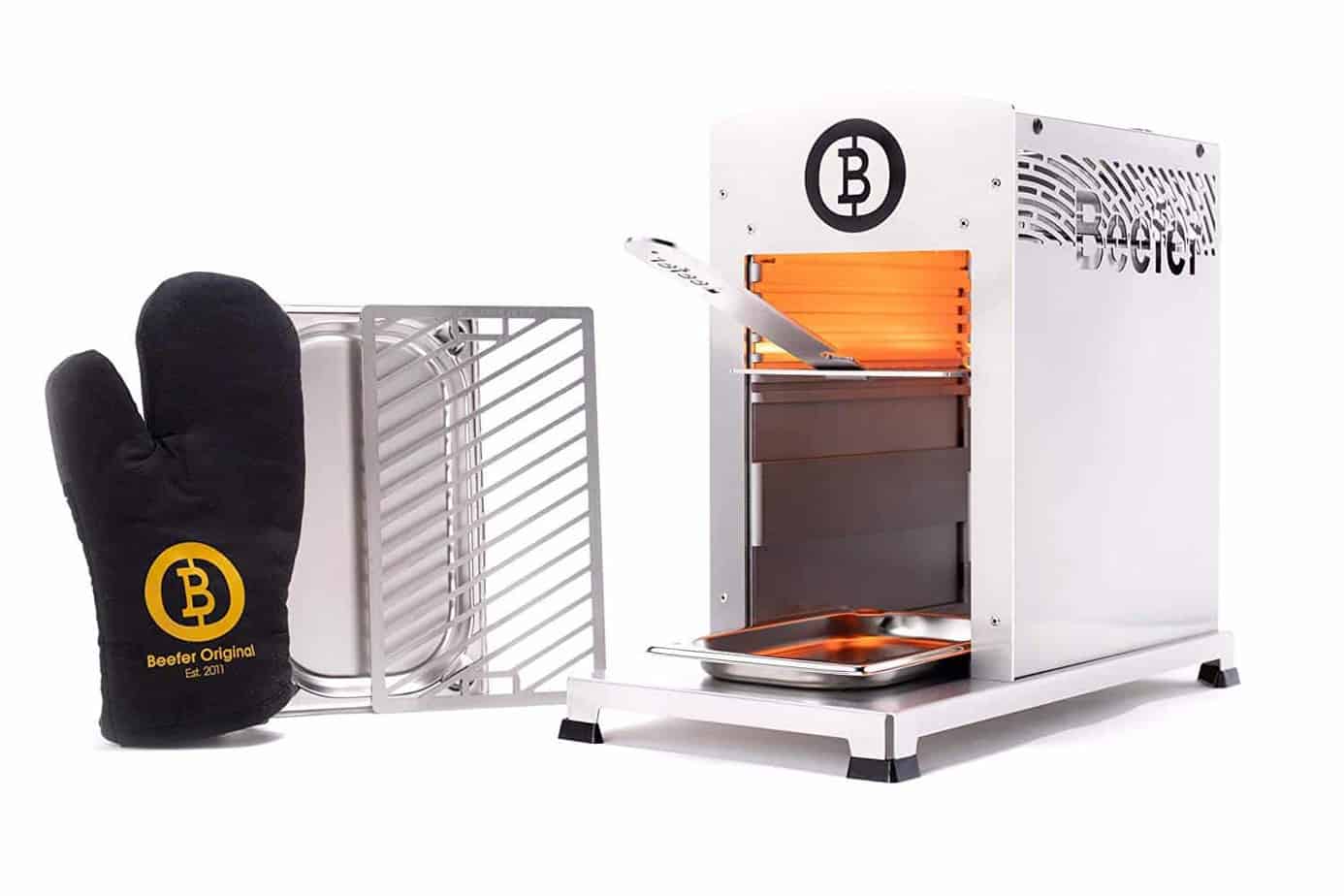 Beefer The 1,500 Degree Grill - 100% Stainless Steel - The Original for Perfect Steaks, Burgers and so Much More